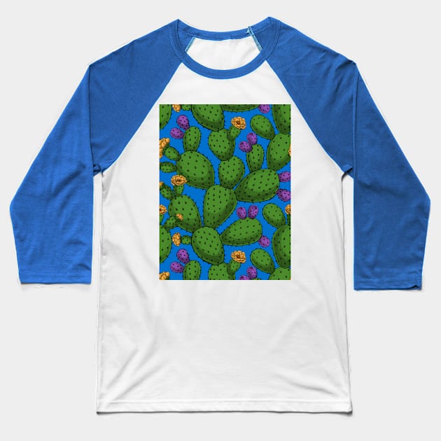 Flowering opuntia 2 Baseball T-Shirt by katerinamk